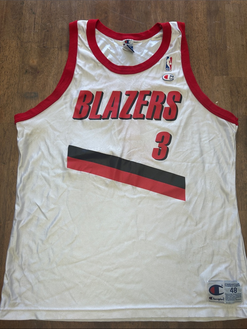 Champion Blazers White & Red Basketball Tank 3